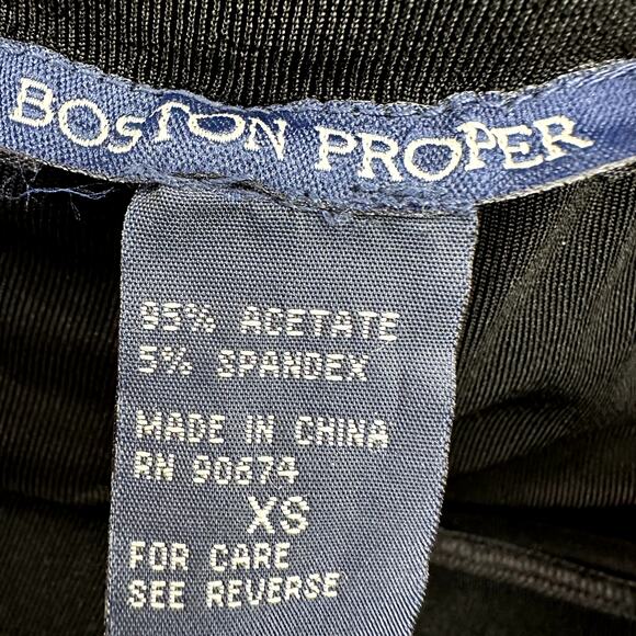 Boston Proper Wide Leg Pants Pull On High Rise Stretch Slinky Black XS 28"x33" - Picture 2 of 4